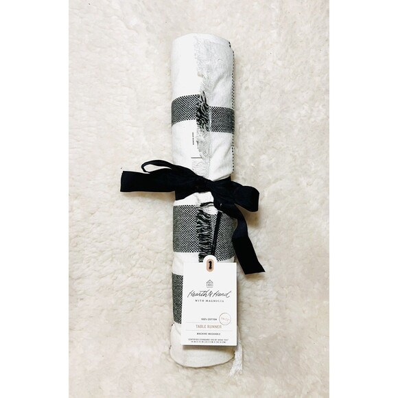 Hearth & Hand Magnolia 14” x 72” Winter Plaid Cotton Table Runner Farmhouse - Picture 3 of 5